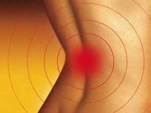 Pain with lower back with osteochondrosis